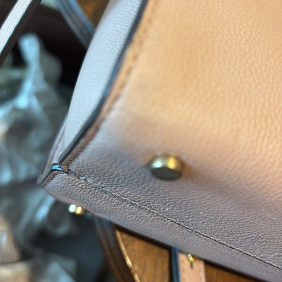 Kate Spade Satchel Crossbody bag pebble leather dusty Rose ♠️ gold tone decor - Picture 15 of 17